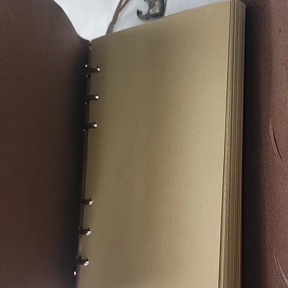 Nautical NeW Faux Leather Compass Rose Embossed Refillable Paper Diary Notepad‎